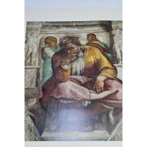 Michelangelo Print The Prophet Jeremiah Vintage 88856